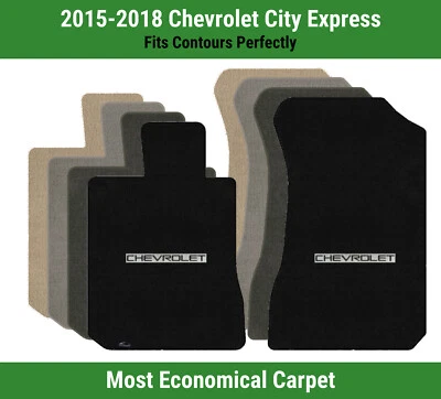 Alfombrillas delanteras Lloyd Velourtex para Chevy City Express 15-18 con Chevy negras sobre plateadas Foto 1 de 4