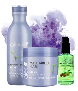 Alea Straight Hair Shampoo, Mask and Elixir Oil Bundle for Smooth Hair - Picture 1 of 7