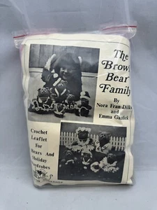 Brown Bear Family Nora Dilks Gazdick Crochet Patrón Kit Diseño Taller Vacaciones - Imagen 1 de 4
