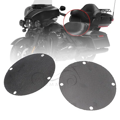 Motor Black Mesh Rear Speaker Grill Covers For Harley Electra Glide Police FLHTP - Изображение 1 из 4