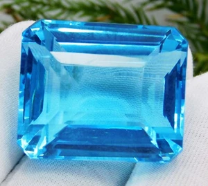 137,00 ct schöner satter ozeanblauer natürlicher unbeheizter Aquamarin Brasilien zertifiziert - Bild 1 von 5
