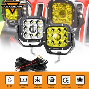 AUXBEAM 5" Inch Spot LED Driving Lights For Jeep Pickup Off-road Truck Tractor - Picture 1 of 12