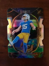 2022 Select Green Black Prizm Die Cut Cameron Dicker #16 RC Rookie Chargers