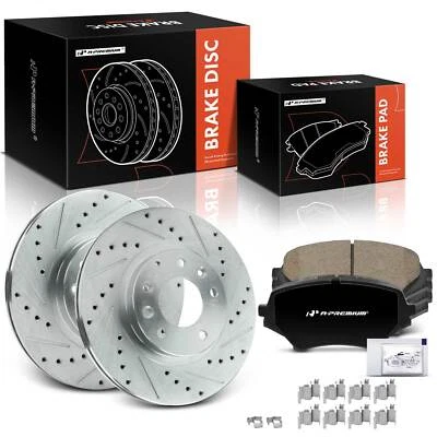 6x Rotores de freno perforados y pastillas de cerámica delanteros para Mazda MX-5 Miata 2006-2015 Foto 1 de 4