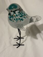Art Glass Bird w/ Standing Legs 10.25 x 6 x 7"