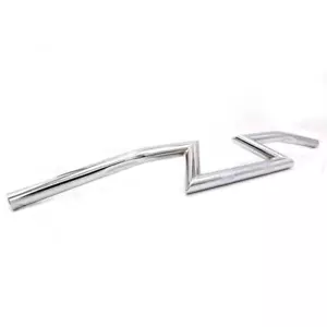 1 "25mm Drag Chrome Guidon Guidon Bar Rétro Café Racer Chopper Dog Personnalisé - Picture 1 of 3