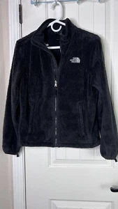 The North Face Womens Black Long Sleeve Mock Neck Full-Zip Fleece Jacket Size S - Picture 1 of 11
