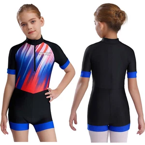 Boys Girls Leotard Beach Jumpsuit Supporter Unitard Party Bodysuit Stretchy Gym - Picture 1 of 45