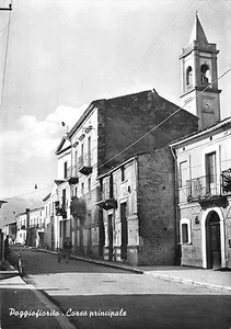 4855) POGGIOFIORITO (CHIETI) CORSO PRINCIPALE. ANIMATA BICICLETTA. VG NEL 1963 - Imagen 1 de 2