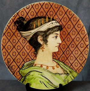 SUPERB LARGE SIGNED CHOISY-LE-ROI FAIENCE HAND PAINTED CHARGER - Picture 1 of 5