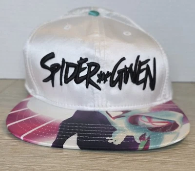 Gorra de béisbol Spider x Gwen Snapback Marvel buen estado usada blanca  Foto 1 de 4