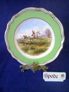 Spode Cabinet Plate - Hunting Scene Y8070 Pattern- Going to Halloa - J F Herring - Picture 1 of 6