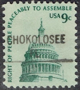 1975 9c Americana precancel ERROR f/CHOKOLOSKEE FL 1591-841 Scarce denom. - Picture 1 of 1
