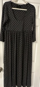 Hatch Maternity Black Maxi Dress Stretchy Size 3 Flowers - Picture 1 of 10