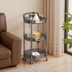 3 Tier Fruit Vegetable Storage Trolley Shelves Organizer Stand CART Kitchen Rack - Picture 1 of 15