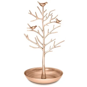 Silver Birds Tree Jewelry Stand Display Earring Necklace Holder antique bronze - Picture 1 of 8