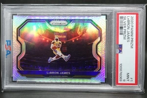 2020 NBA Panini Prizm Silver Prizm #1 LeBron James PSA 9 Kobe Tribute INVEST - Picture 1 of 2