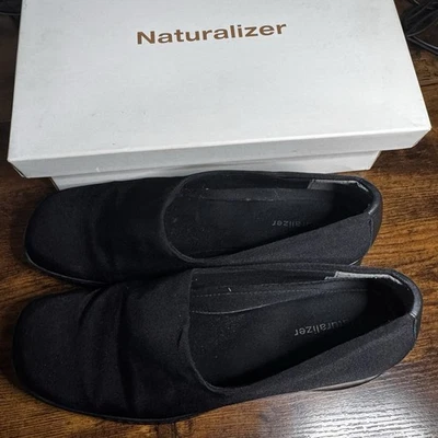 Women’s Naturalizer Shoes 10 M Spice Comfort Black Fabric Loafer Slip-On! EUC - Image 1 of 4