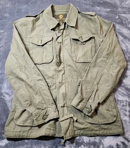 Lucky Brand Jacket Womens Medium Olive Drab Green Cargo Military Coat Z* - Picture 1 of 9