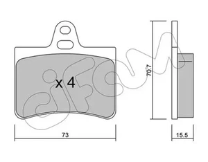 Pastillas de freno 822-333-0 CIFAM para CITROËN C5 I C5 I Break C5 II - Imagen 1 de 7