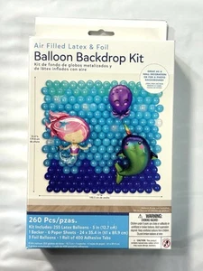 Mermaid Latex & Foil Balloon Back Drop Kit - Picture 1 of 13