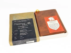 Cambridge The New English Bible, Apocrypha Brown Water Buffalo 1972 A56X mit Box - Bild 1 von 18
