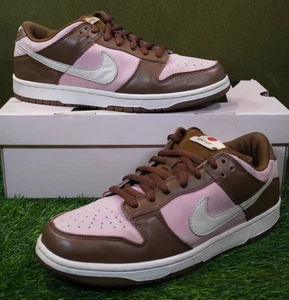 Nike SB Dunk Low Pro Stussy Cherry Brown Pink Sz 10 men authentic Pre-owned - Picture 1 of 19