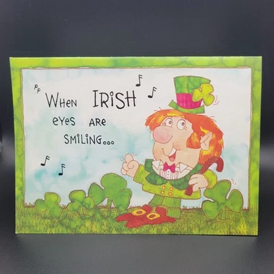St. Patricks Day Sunshine Greeting Card With Leprechaun Illustration Shamrock Ac - Image 1 of 4