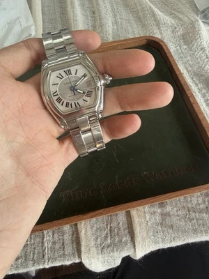 Reloj Cartier Roadster 2510 W62025V3 grande automático de acero inoxidable para hombre 37 mm Foto 1 de 4