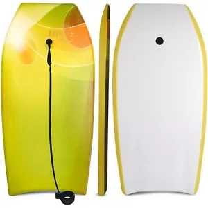 Body Board Lightweight with EPS Core, HDPE Slick Bottom, Leash & Adjustable W... - Picture 1 of 6
