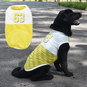 Pet T-shirt Patchwork Color Decorative Dog Clothes Small Puppy Sleeveless - Picture 1 of 16