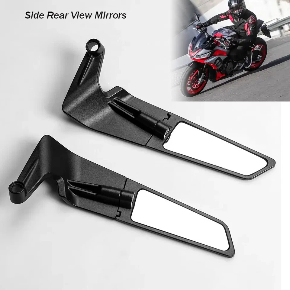 Wind Swivel Wing Side Rear View Mirrors For Aprilia Tuono 660 Factory 1100V4 19- - Image 1 of 4
