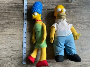 20th Century Fox Vintage 1990 Homer & Marge Simpson Plush Dolls Matt Groening - Picture 1 of 5
