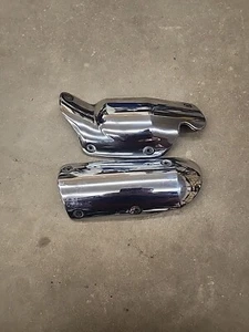 95 BMW R1100GS Muffler Exhaust Chrome Shrouds Covers - Picture 1 of 2