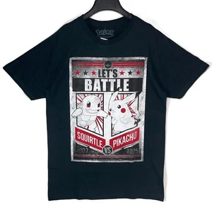 Pokémon Herren T-Shirt Größe L XL & 3X Let's Battle Squirtle vs Pikachu Grafik Neu mit Etikett - Bild 1 von 6