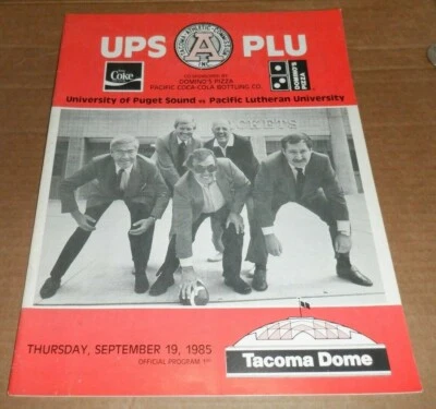 1985 PUGET SOUND vs PACIFIC LUTHERAN FOOTBALL PROGRAM LUTES LOGGERS UPS PLU NCAA - Image 1 of 4