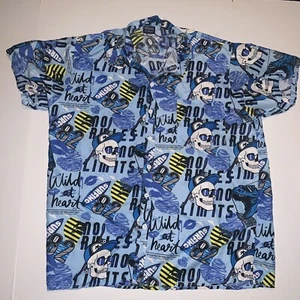 XL Herren Hawaiihemd BELLO Vintage Blau Totenkopf - Bild 1 von 9