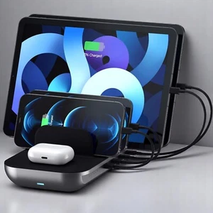 Dock5 Charging Dock Satechi Multi Device Charging Station Wireless Tech Home - Picture 1 of 7