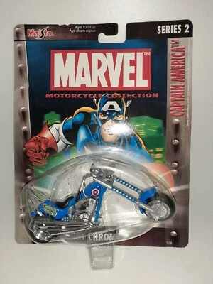 Maisto Marvel Motorcycle Collection Captain America Midnight Chrome MOC FREE S/H - Image 1 of 3
