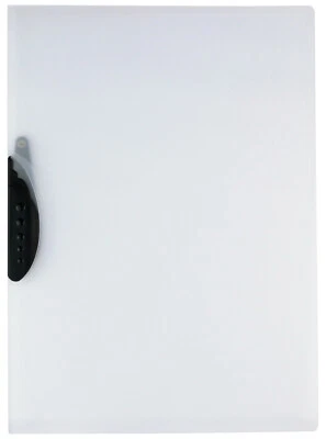 IDENA Clipmappe transparent matt für DIN A4 Klemmhefter Bewerbungsmappe Präsentation