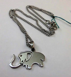 Edelstahl Halskette mit Diamant - Bild 1 von 1