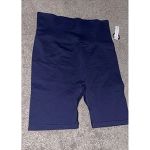 Pantaloncini bici Victoria's Secret ROSA vita regolabile morbidi flip it blu nuovi con etichette MED - Foto 1 di 4