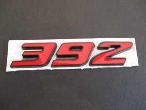 1x GLOSS RED / BLACK 392 HEMI Mopar Badge Emblem SRT Chrysler Dodge Ram Jeep - Picture 1 of 8
