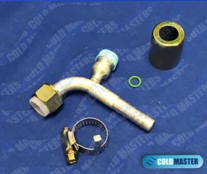 Fitting Set For Universal Compressor/Consender # 8 90degrees w/ Service Port - Picture 1 of 1