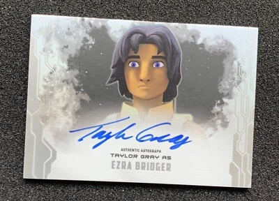 2017 Star Wars Masterwork Taylor Grey as Ezra Bridger Rainbow On Card Auto/50 - Image 1 of 4
