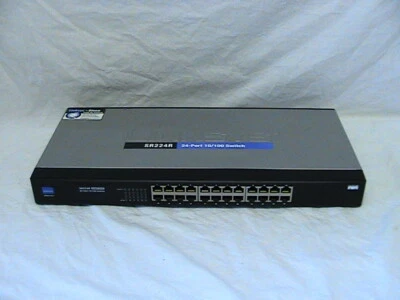 1 USED LINKSYS 24 PORT 10/100 SWITCH SR224R - Image 1 of 4