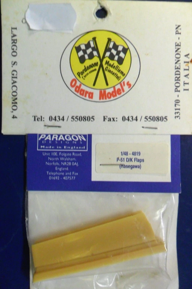 PARAGON 1:48 KIT ACCESSORI IN RESINA FLAP FLAPS P-51 D/K HASEGAWA  ART 4819 - Immagine 1 di 1