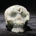 Natural Agate Skull Quartzite Crystal Carved Skull Gem Reiki Healing A614