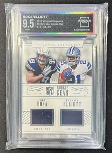 2016 National Treasures Joey Bosa Ezekiel Elliott Rookie Gear /99 Arena Club 9.5 - Picture 1 of 2