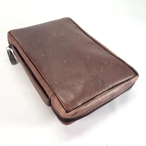 Bob Siemon Designs Leder Bibel Hülle Organizer Braun Abgenutzt Handarbeit USA - Bild 1 von 16